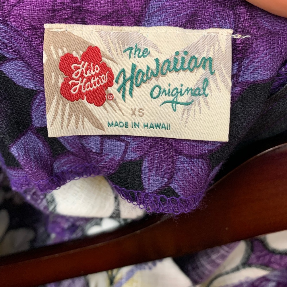 Hilo Hattie Maxi Dress Purple Floral Puff Sleeves - Picture 11 of 13